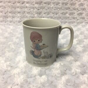 Precious Moments Vintage Christmas Ceramic Coffee Tea Cup Mug‎ 1985